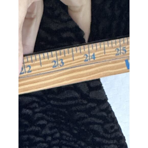 VTG Persian Lamb Faux Fur Jacket Coat Black 20w 1x Rena Rowan Luxe - Picture 3 of 10